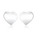 LUOTEEMI Large Polished Surface Women Fashion Heart Shape Earrings for Girls Trendy Jewelry