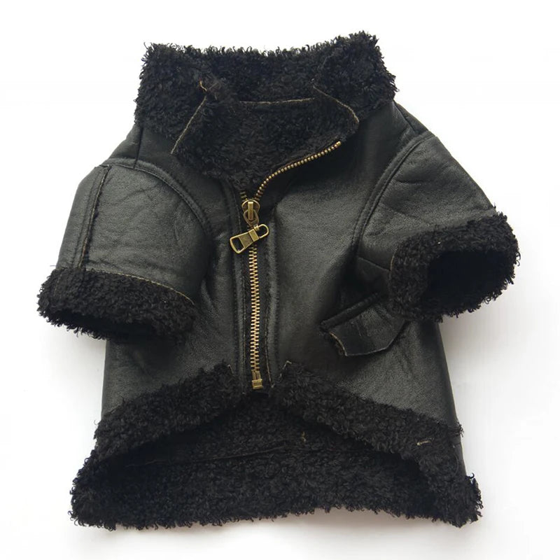 Wholesale Cute Leather Pet Dog Clothesleather Jacket Style Dog Clothespet Puppy Dog Clothes Cartoon Animal Sustainable 25-35cm