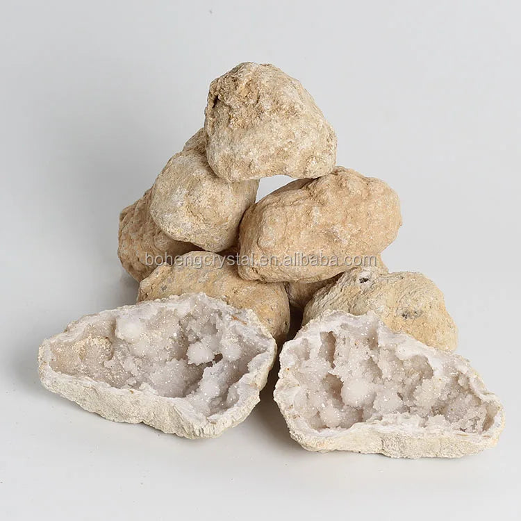 Natural Quartz Crystal Geode Mineral Specimen Raw White Agate Geode for Healing Other Crystal Crafts Product