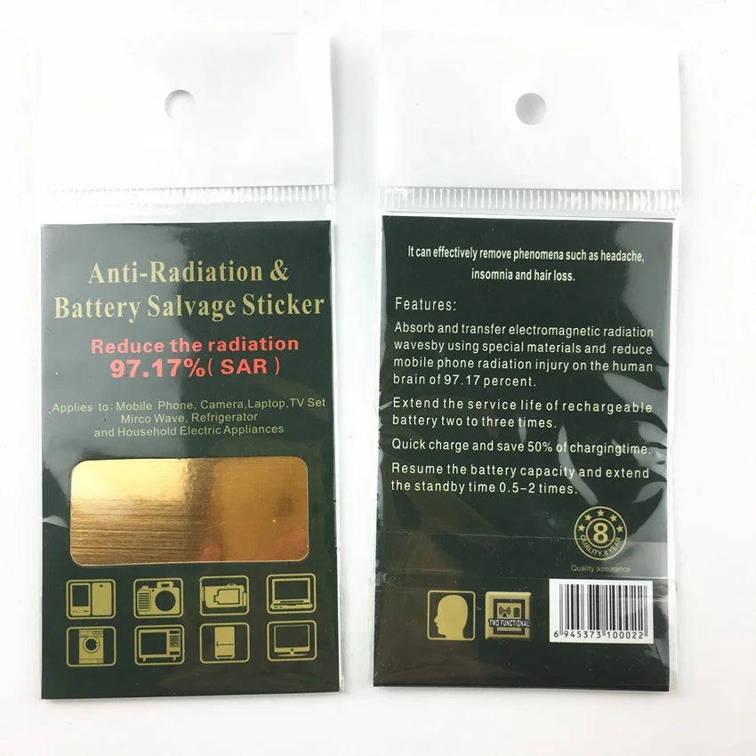 5G EMF Blocker Mix Pack 3 Pcs 24K Gold Wi-Fi 3 Pcs Shungite EMF Protection