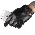 Fashion Texting Driving Motorcycle Real Leather Gloves for Mens
