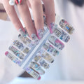 Non-toxic Glitter Pattern 2D/3D Nail Stickers Wholesale Custom Nail Polish Art Wraps with Easy Apply MegaBDM
