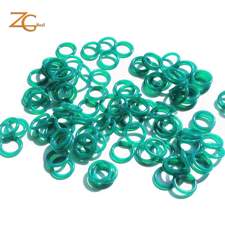 Green Colored Standard Small Rubber Silicone O Ring