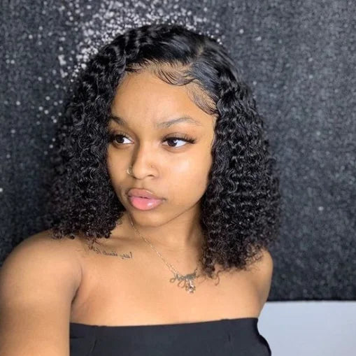 Pixie Curly bob Lace Wig Brazilian Hair Wigs for Black Women Frontal Lace Human Hair Wigs