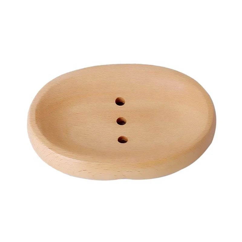 Classical Hot Sell Handmade Eco-Friendly Beech Wood Anti-Slip Durable Waterproof Soap Dish Tray