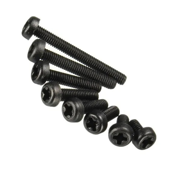 M2 M3 M4 Black Round Pan Head Plastic Nylon Screw Metric Measurement System