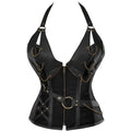 Gothic Steampunk Corset Corselet Women's Corsets Plus Size Corsage Steel Boned Bustier Bodice Plus Szie Straitjacket Leather 100