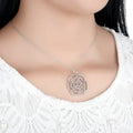 Luxury 925 Sterling Silver Rose Pendant Necklace Elegant Statement Jewelry for Women Valentine's Day Gift