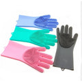 Medium Thickness Silicone Reusable Cleaning Brush Heat Resistant Dishwashing Scrubber Gloves for Housework