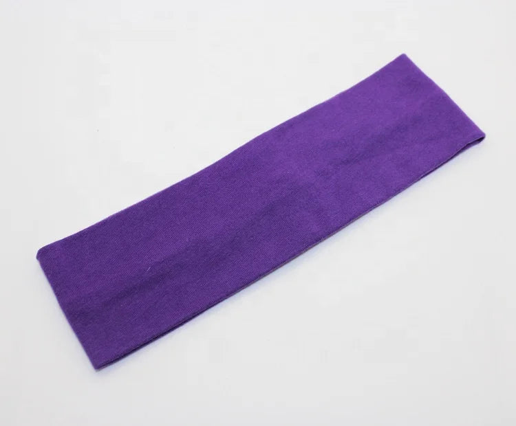 Custom Logo Printed Soft Cotton Yoga Headband Fabric Forehead Band for Outdoor Sport with Logo Print Logo Headband