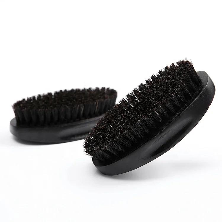 Wholesale Stock Men's Shaving Brush OEM Logo Custom Private Label Black Natural Beech Wooden Wild Boar Bristle Men's Beard Brush