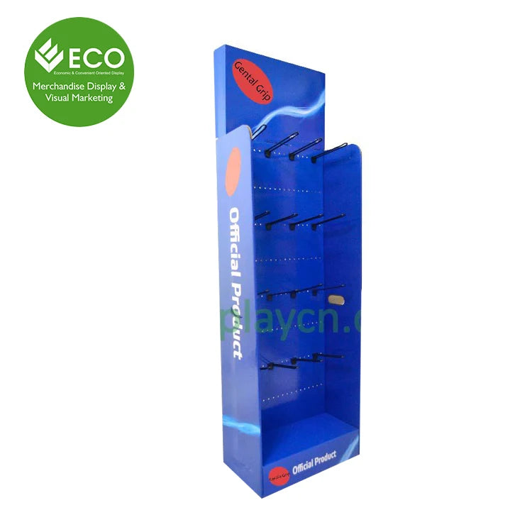 Portable Foldable Corrugated Cardboard Peg Hooks Display Stand Peg Board Display Hooks for Hanging