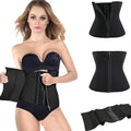 Sweat Neoprene Zip Plus Size Waist Trainer Body Shaper Corset Slimming Waist Belt XS-6XL Black
