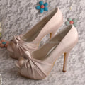 (23 Colors)Customized High Platform Pumps Heels Fashion Focus Shoes Nude