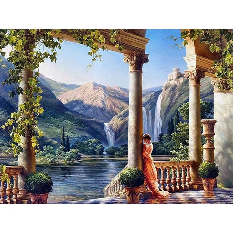 CHENISTORY DZ1187 Paint by Numbers Modern Oil Painting Goddess No Frame for Kits Bedroom Wall Decor