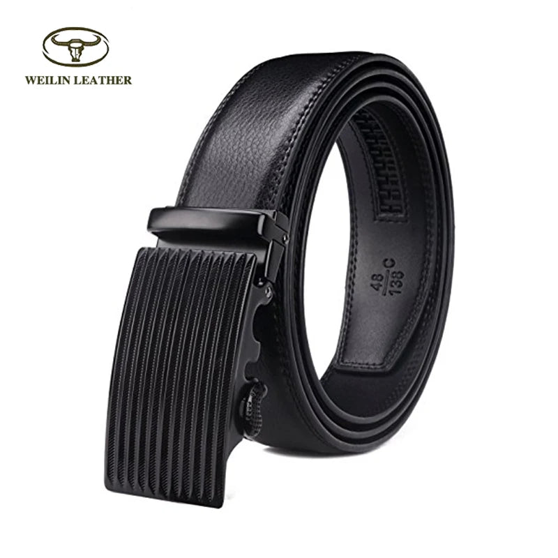 Factory Price Automatic Buckles Belt High Quality  Cowhide Belts Ratchet