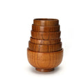 Classical Handmade Natural Jujube 15 cm Wood  Bowl  Anti-scald Soup Rice Bowl