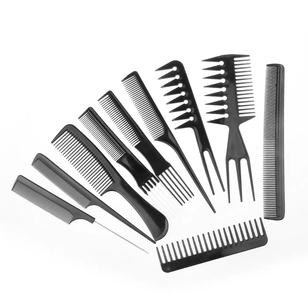 Hair Comb Hot Sale Private Label Plastic 10pcs 50 Sets OEM/ODM Opp Bag 10 Pcs Silk