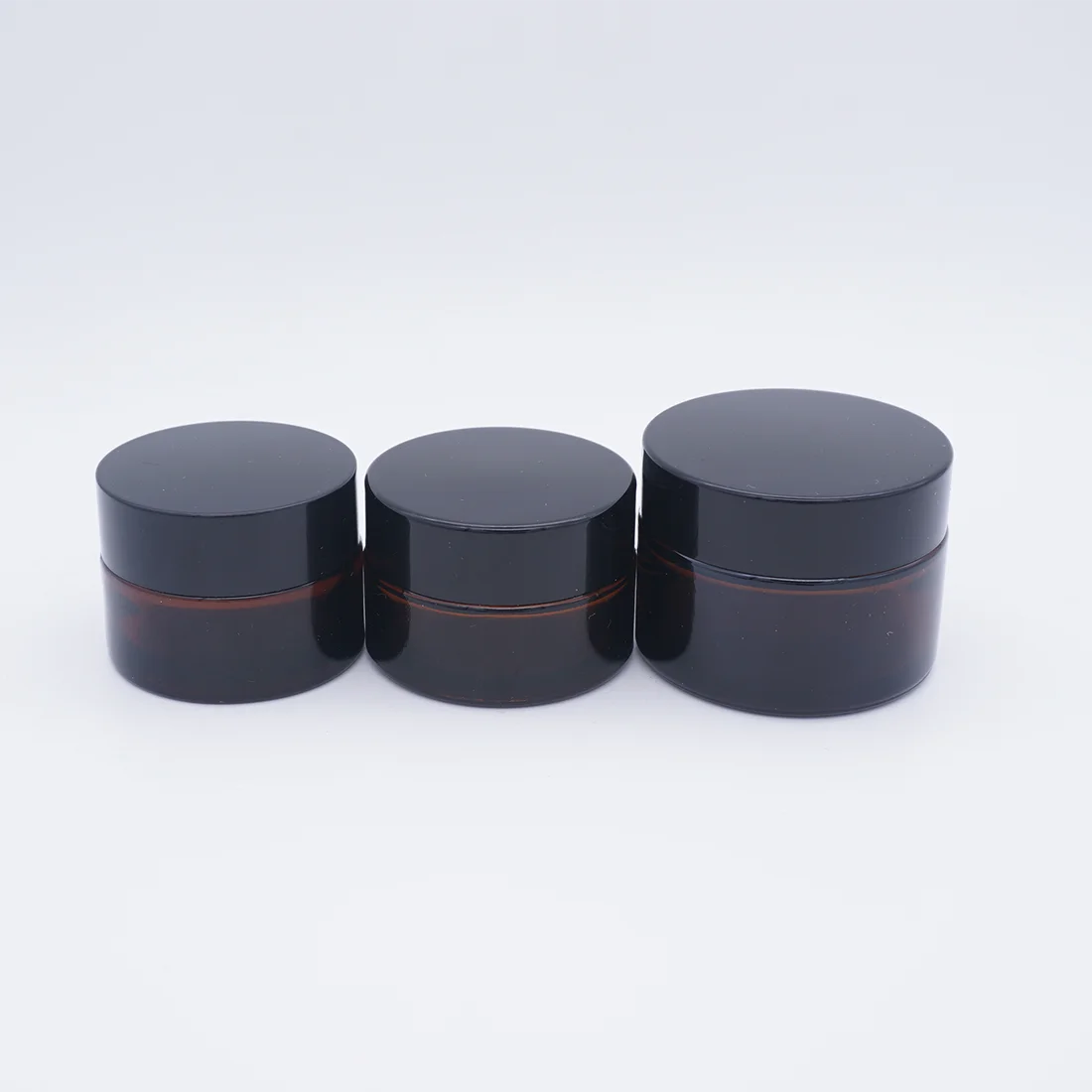 Wholesale 15g 30g Glass Amber Jar Cosmetic 50ml Container with Cap