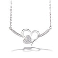 New Design Fine Jewelry Heart Shaped Love Cubic Zirconia Necklace for Girlfriend S925 Sterling Silver Necklace for Women Gifts