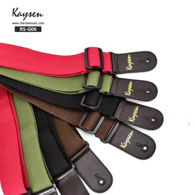 Cheap Leather Top Cotton Material Guitar Accessories Strap for Acoustic Classical Ukulele Bass Guitar Shoulder Guitar Strap