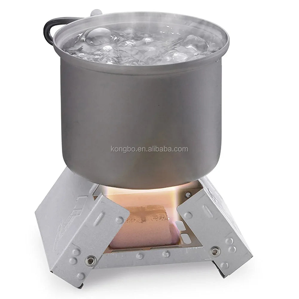 KongBo Outdoor Accessories Emergency Portable Ultralight Folding Pocket Camping Fire Solid Fuels Stove