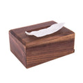 Creative Handmade Eco-friendly Black Walnut Wood European Style Rectangle Spray Painted Tissue Box