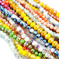 Pujiang Factory 1mm 2mm 3mm 4mm 6mm 8mm Crystal Rondelle Glass Beads for Jewelry Making