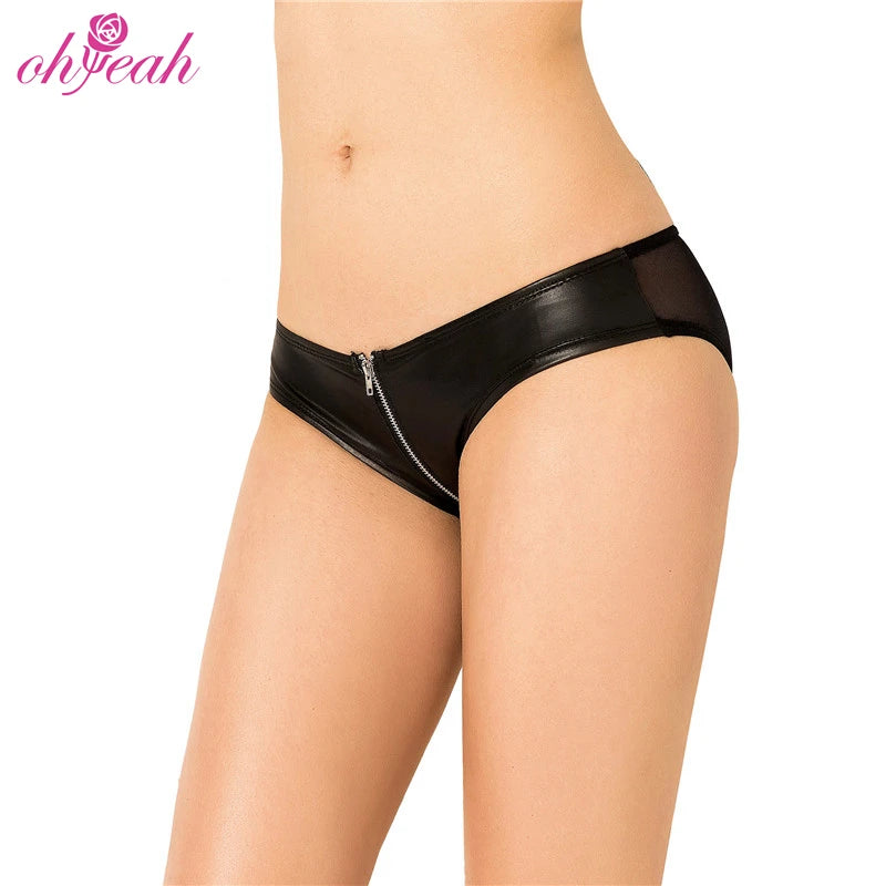 New Design Wholesale Price Fast Delivery Plus Size Zipper Underwear Women Big Girl Thong Panties Sexy
