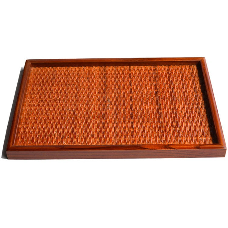 Wholesale Creative Handmade Japanese Style 30cm Rattan Wood  Serving Tray