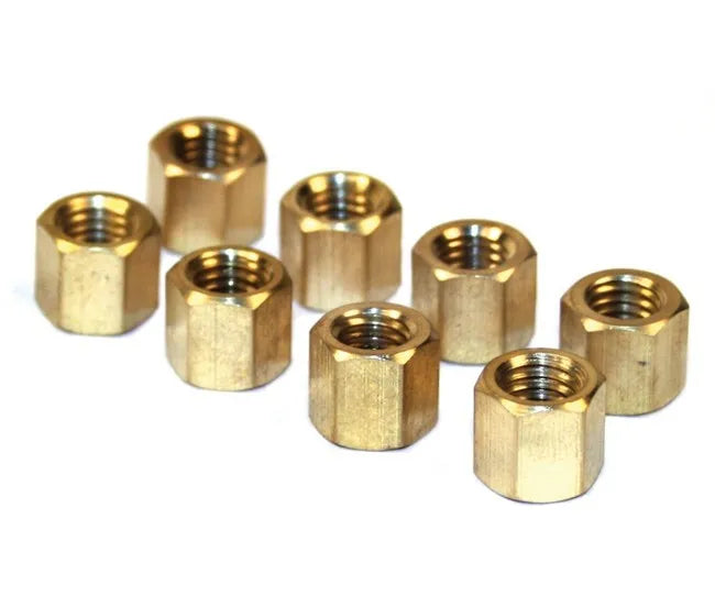 Custom Made Brass Hex Female Shift Rod Bushing Manifold Nut Passivated Finish for Mining Application