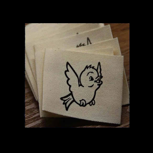 Wholesale Quality Shirt Labels Customized Logo Printed Cotton Labels for Clothing Organic Fabric Garment Labels Sustainable