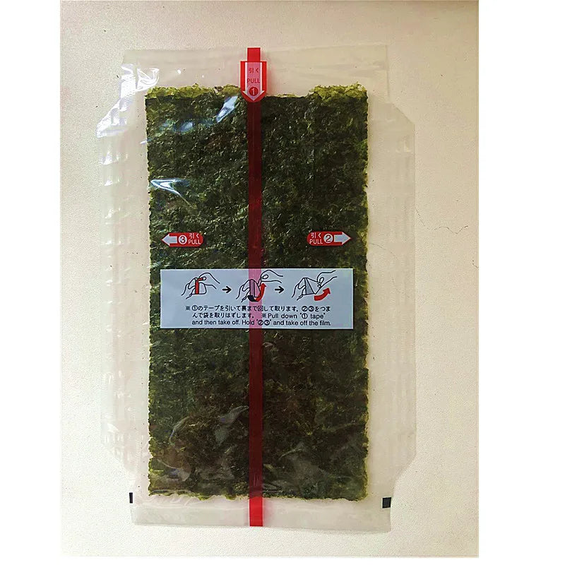 READY SHIP HALAL Certificated Roasted Dried AD Triangle Onigiri Nori Wrapper Laver Seaweed Vacuum Zipper Bag China Good Price