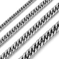3mm 5mm 6mm 8mm 9mm 12mm Silver Gold Black Stainless Steel Chain Double Weave Round Grinding Necklace for Men and Women