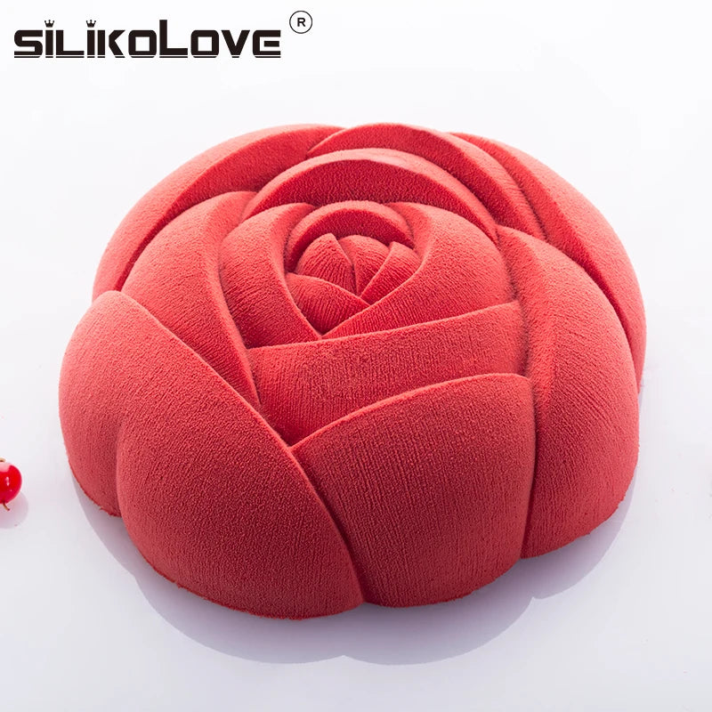 Silicone Cake Molds Rose Shape Mousse Molds Silicon  Non-stick Large Cake Molds Silicone Pastry for Mousse