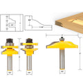 L-N003 1# 3 Bits Raised Panel Cabinet Door Router Bit Set - 3 Bit Cove 1/2" Shank Woodworking Tools