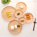 Creative Hot Sell Handmade Eco-Friendly Modern 12cm Round Beech Wood Dessert Dish