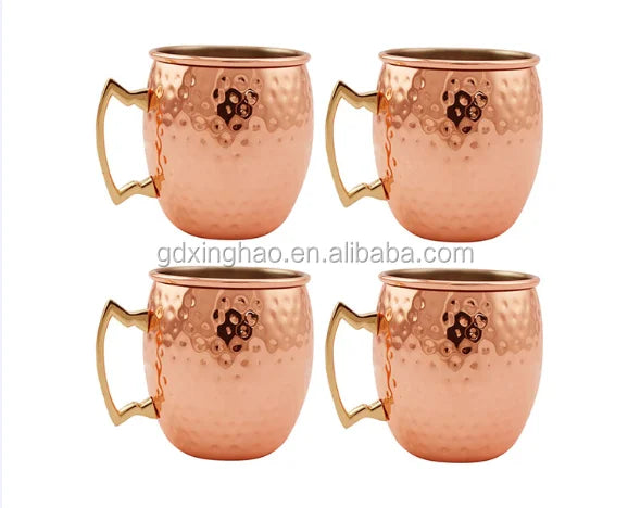 Moscow Mule Copper Mug Sublimation Copper Plated Stainless Steel Mug Engraved Beer Drinking Mug