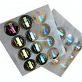 Removable Round Holographic 3D Adhesive Sticker with PET Material for Snapback Hats