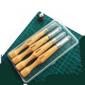 4pcs/set  Japanese Style Wooden Handle Chisel Carving Tools for Wood