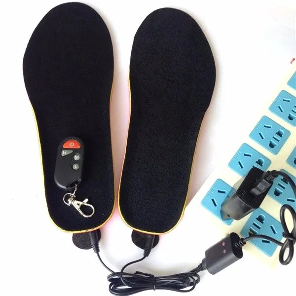 Custom Size Smart Control Heated Insoles Foot Warming Sports Accessories With Rechargeable Battery
