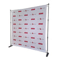 Admax 8*10' Heavy Duty Photography Banner Stand Wall Background Adjustable Backdrop Telescopic Step and Repeat Banner Stand