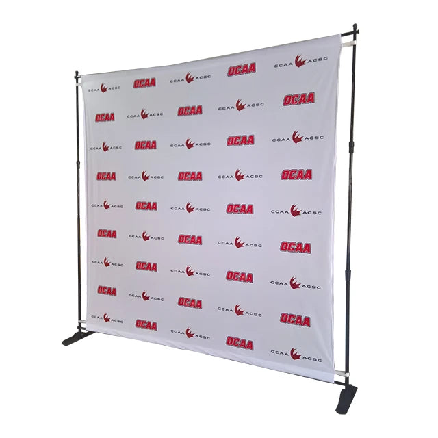 Admax 8*10' Heavy Duty Photography Banner Stand Wall Background Adjustable Backdrop Telescopic Step and Repeat Banner Stand