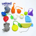 Wholesale Eco Friendly Cute Animal Shake Elephant Owl Egg Bag Lemon Shape Silicone Tea Infuser Strainer