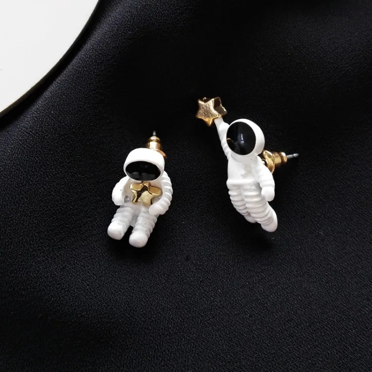 Unique Design Creative Cute Cartoon Astronaut Spacemen Star Stud Earrings