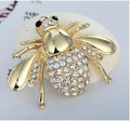 Idealway European Style Animal Badge Jewelry Gold Silver Plated Alloy clear Rhinestone Crystal Bee Pin Brooch