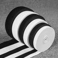 Wholesale Custom Thick Material Printed Logo Wide Elastic Knit Band Home Textiles Clothes Knitted Technics Webbing Herringbone