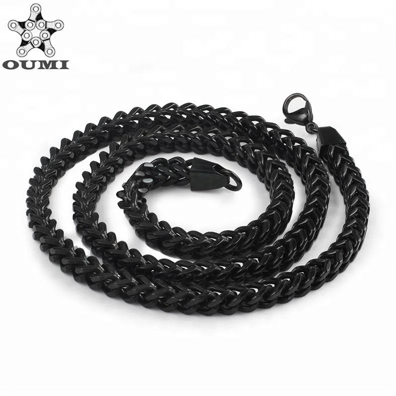Wholesale 4mm Franco Link Chain 4mm Stainless Steel Bracelet and Necklace for Men Women