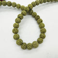 Wholesale Yellow Lava Stone for Jewelry Making Eco Friendly Yellow Lava Stone Loose Beads