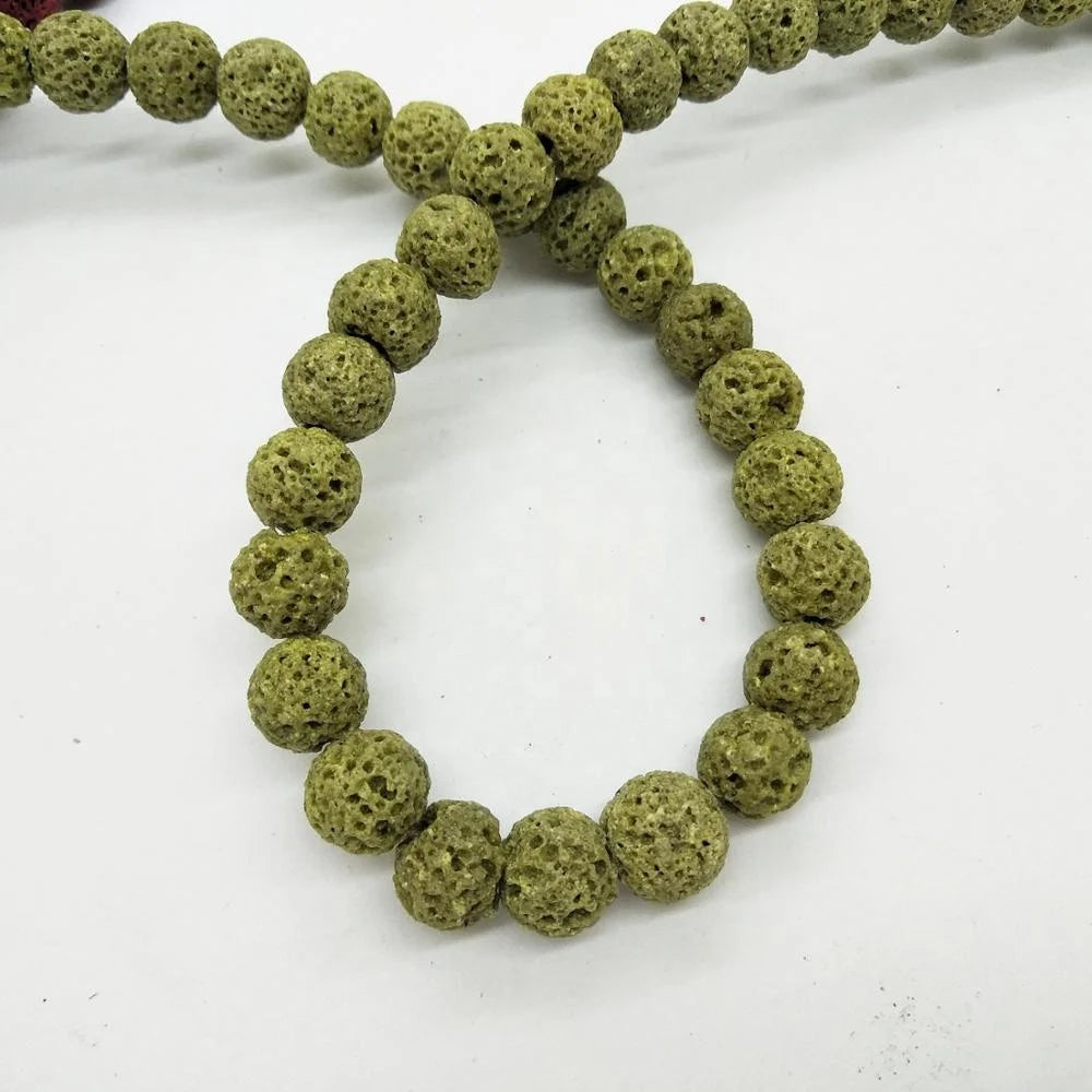 Wholesale Yellow Lava Stone for Jewelry Making Eco Friendly Yellow Lava Stone Loose Beads